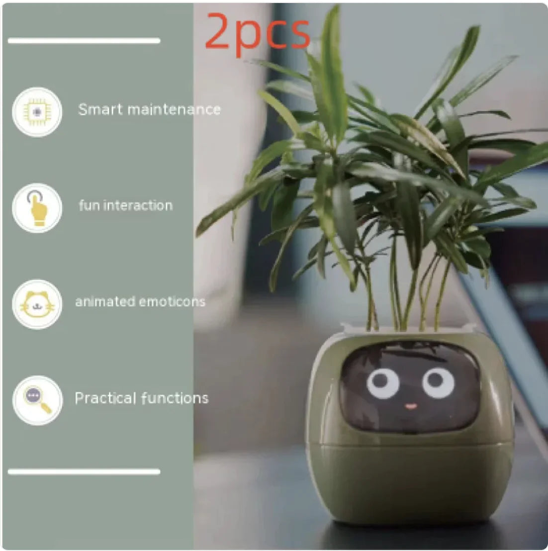 Smart Planter with 49 Expressions & AI Sensors