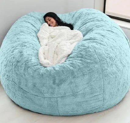 Giant 5ft Fluffy Faux Fur Bean Bag Cover without Filler