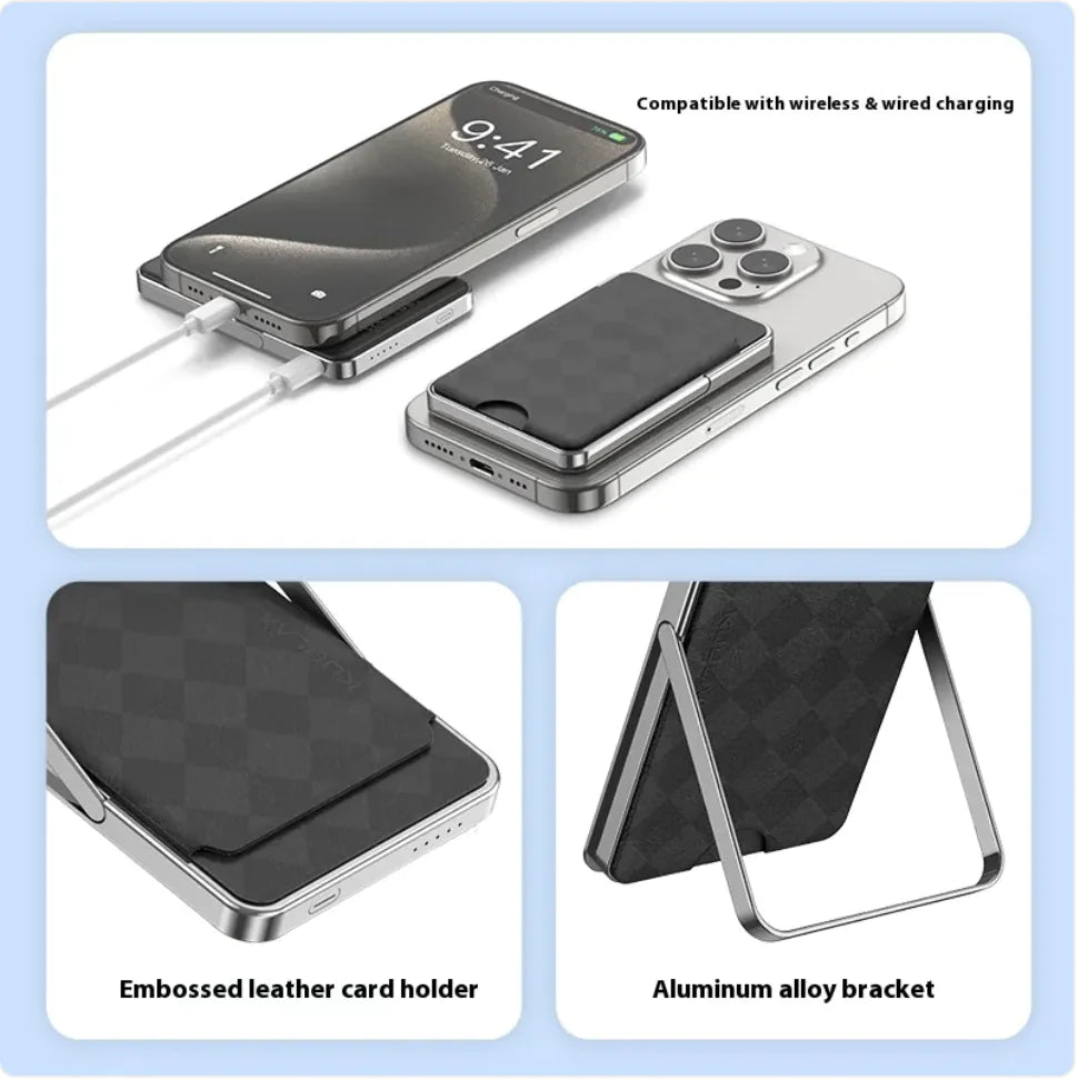 Magnetic Power Bank & Card Holder