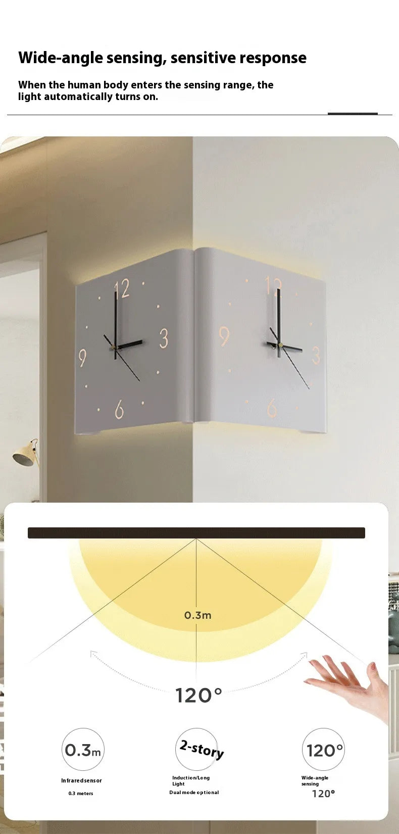 Foldable Living Room Wall Clock